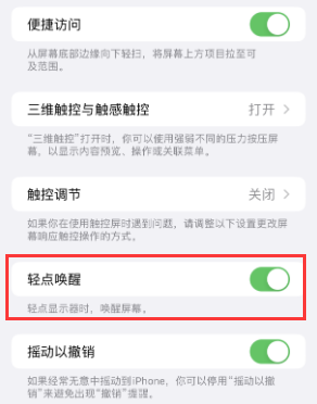 亚东苹果授权维修站分享iPhone轻点无法唤醒怎么办 