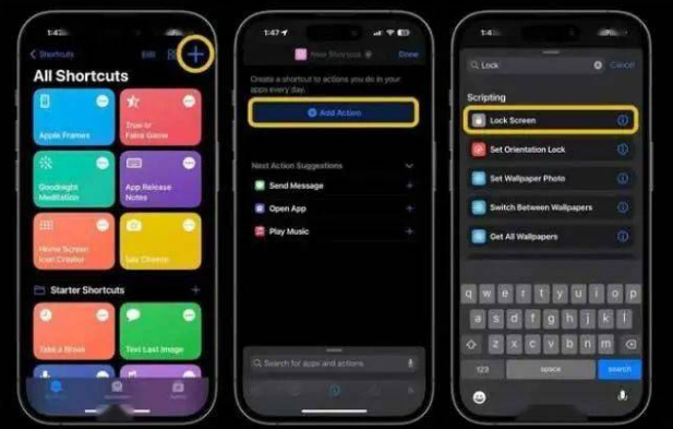 亚东苹果14锁屏维修店分享iPhone14升级iOS16.4后如何创建锁屏快捷方式 