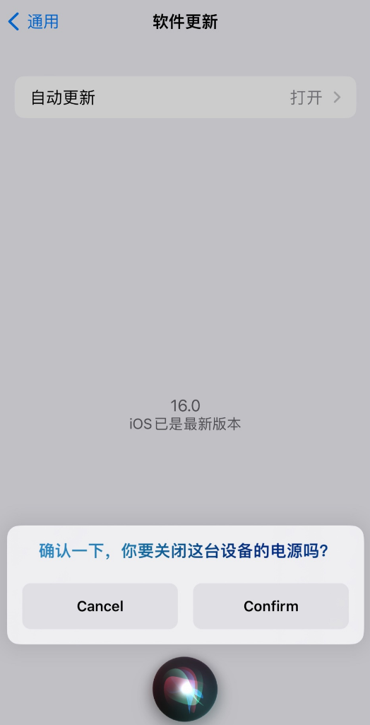 亚东苹果手机维修分享iOS 16 新功能：呼叫 Siri 即可让 iPhone 关机 